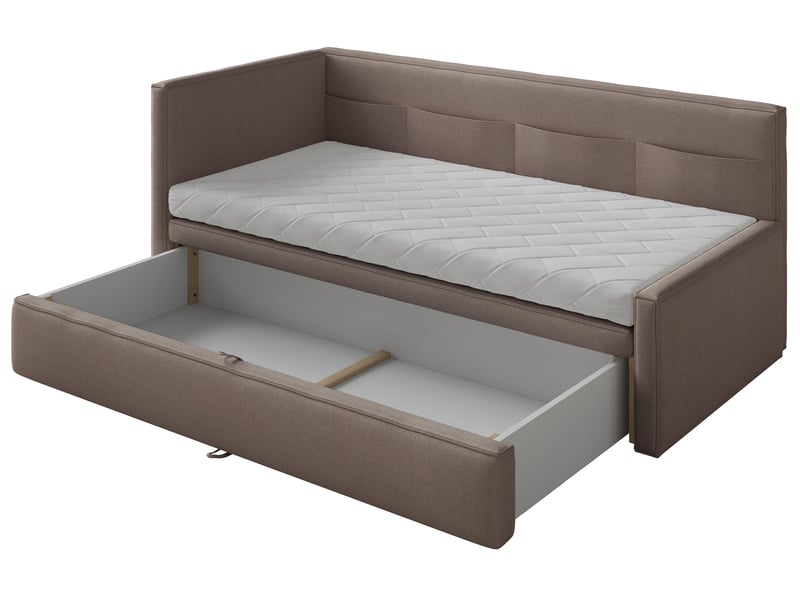  Selsey nesmi - lit rembourré - 90x200 cm - brun clair Nesmi - Conforama E