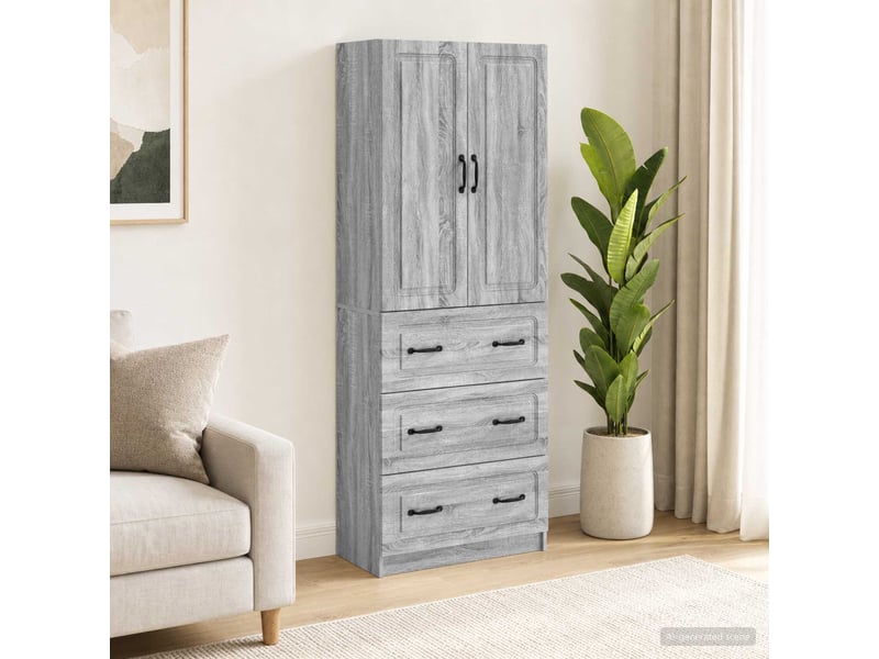  Ensemble de meubles 2 pcs, rangement de salon 66 x 34,5 x 87 cm bois d'ingénierie shl5850  - Conforama B