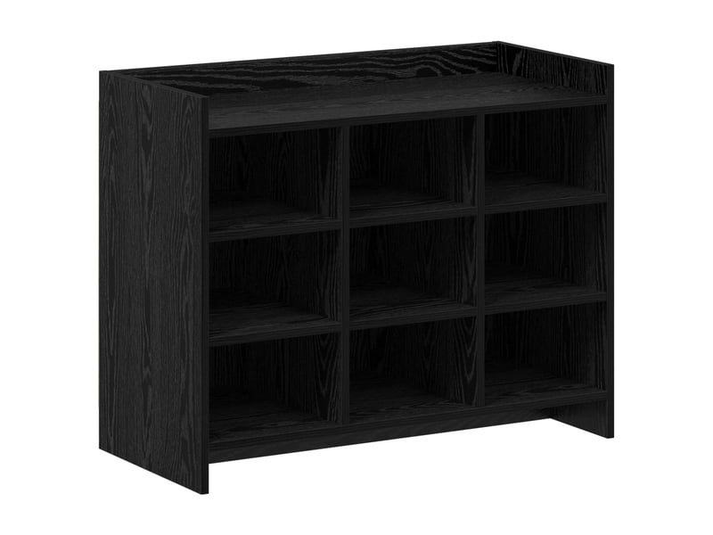  Meuble à chaussure, cabinet à chaussures avec stockage chêne noir 85x39,5x70 cm  - Conforama A