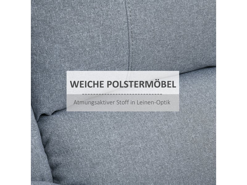  Fauteuil relax inclinable gris clair, repose-pieds intégré, dossier à 148°, fauteuil de télévision avec poche latérale  - Conforama E