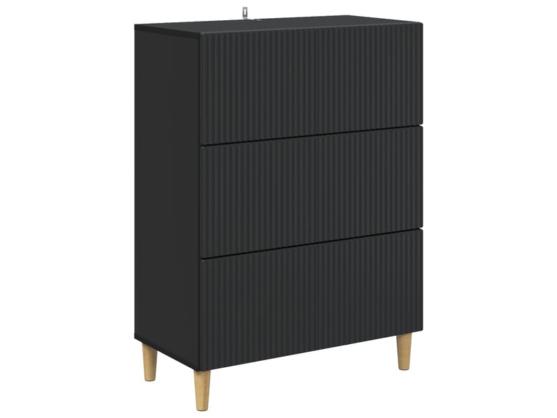  Armoire à tiroirs, rangement bureau 66 x 34,5 x 90 cm bois d'ingénierie noir shl9187  - Conforama A