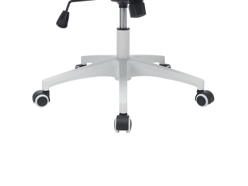  Chaise de bureau ergonomique grise à dossier haut, soutien lombaire réglable et appui-tête pour le télétravail  - Conforama D