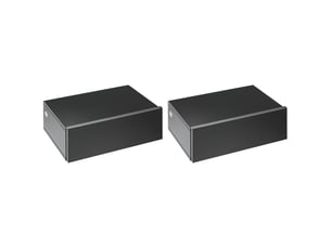Ensemble de 2 tables de chevet suspendues avec 1 tiroir, fixation murale, style moderne, 40 x 30 x 15 cm, noir