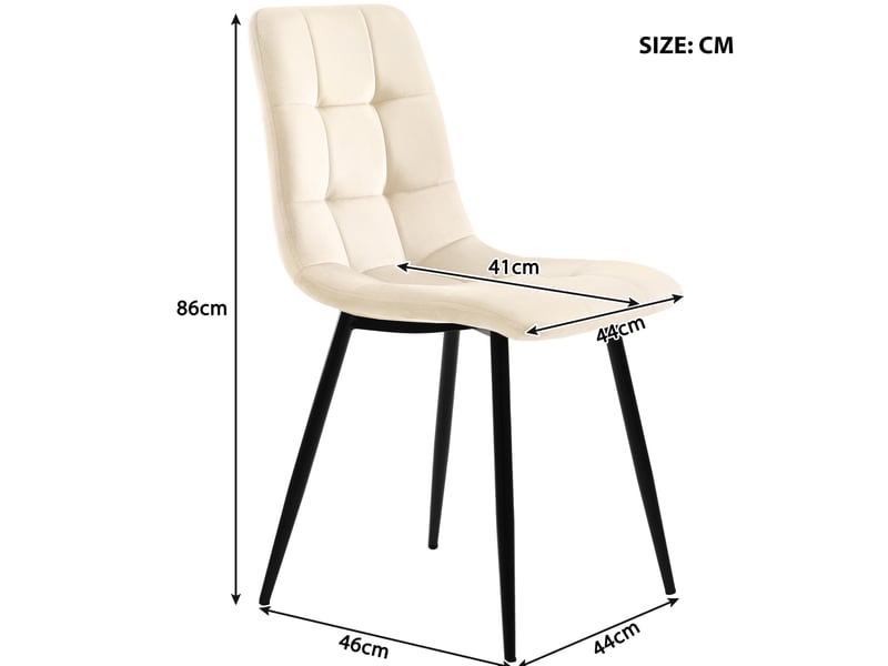  Ensemble table et 4 chaises 117x68x75 cm décor noyer et beige  - Conforama D