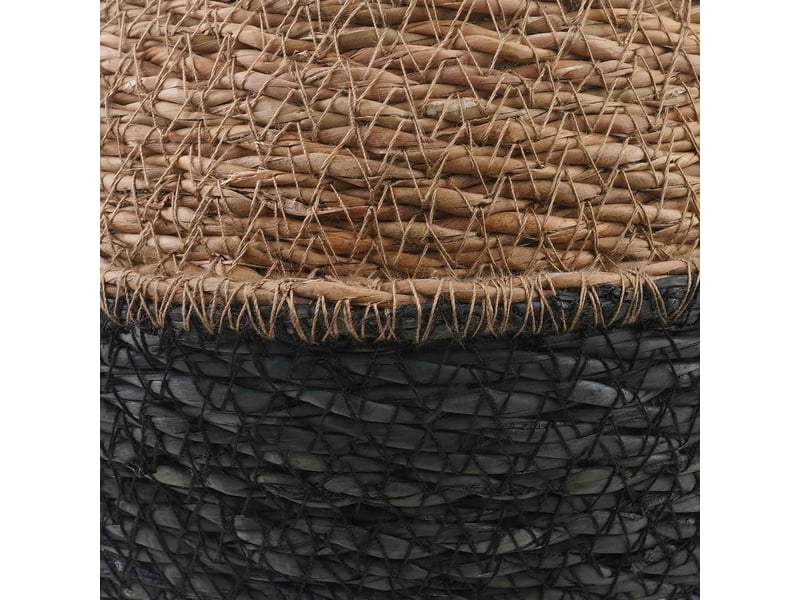 Jardinière - pot de plante avec poignées 2 pcs noir ø 22 x 20 cm - Conforama E
