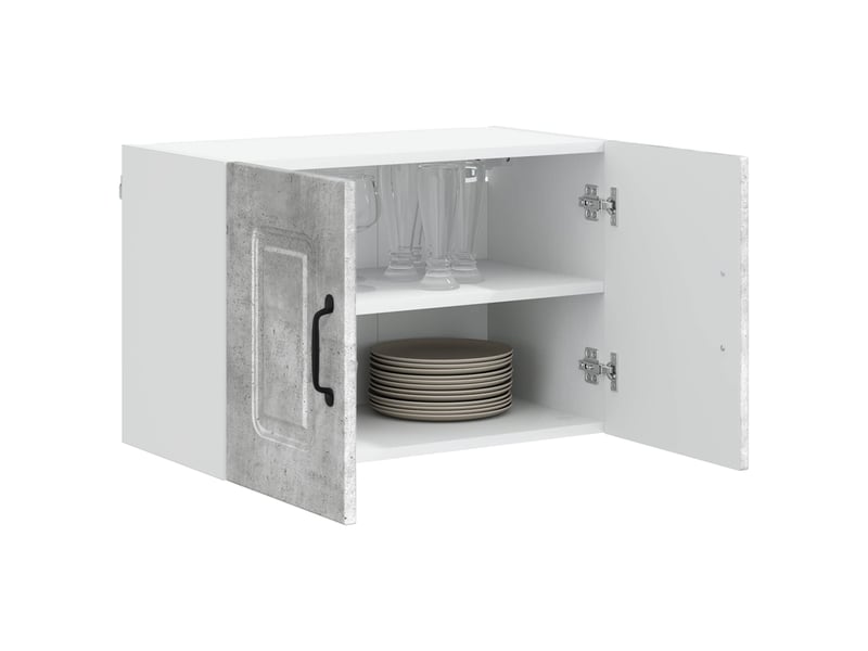  Meuble mural de cuisine | armoire de cuisine 2 pcs gris béton shl2077  - Conforama C