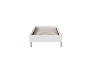 Sommier tapissier déco 90x190 cm NOVEMBER SLEEP Alya blanc crème 