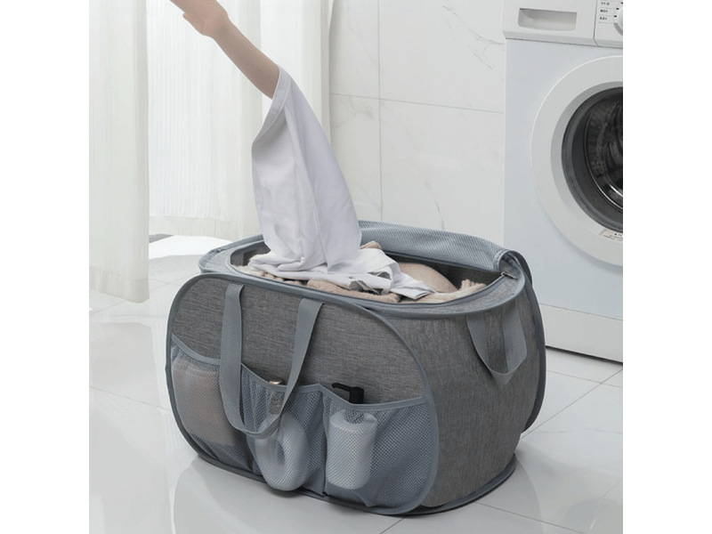  X x cm panier à linge pop-up avec couvercle pliable, panier à linge pliable avec poignée, panier de rangement pour chambre d'enfant  - Conforama B