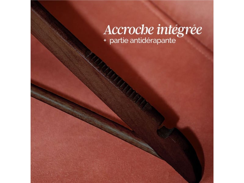  Lot de 40 cintres 44.5 cm pour vêtements adulte premium + avec crochet pivotant à 360° - bois foncé - vivezen  - Conforama C