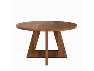 Table à manger 120 x 120 cm design classique capacité de 4 à 6 personnes style scandinave minimaliste coloris noyer
