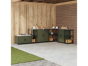 Étagère de cuisine, étagère de rangement hattem vert olive 40x50x92cm acier