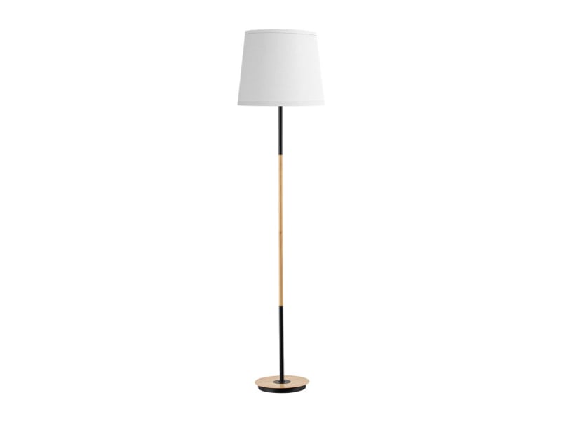  Fabrilamp alondra lampadaire textile noir, hêtre et blanc, 1 x e27, h 168 cm, ø 40 cm 252541088 - Conforama A