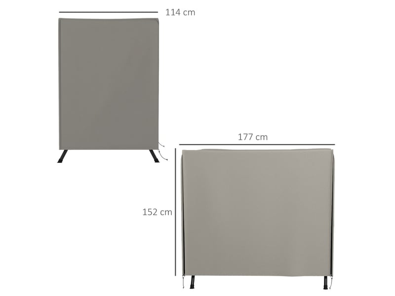  Housse de protection pour balançoire de jardin 177x114x152 cm – grise – imperméable, anti-uv et respirante  - Conforama C