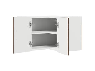 Meuble mural de cuisine, armoire d'angle cuisine lucca chêne brun 57x57x40cm