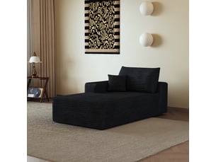 Canapé de salon, canapé pour séjour, noir, mobilier pour espace de vie, format adapté au salon, pour intérieur