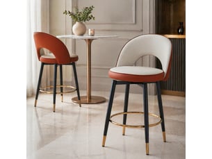 tabouret de bar <strong>HAUSS SPOLE</strong> - bicolore hauteur d'assise 63.5 cm vendu Par paire