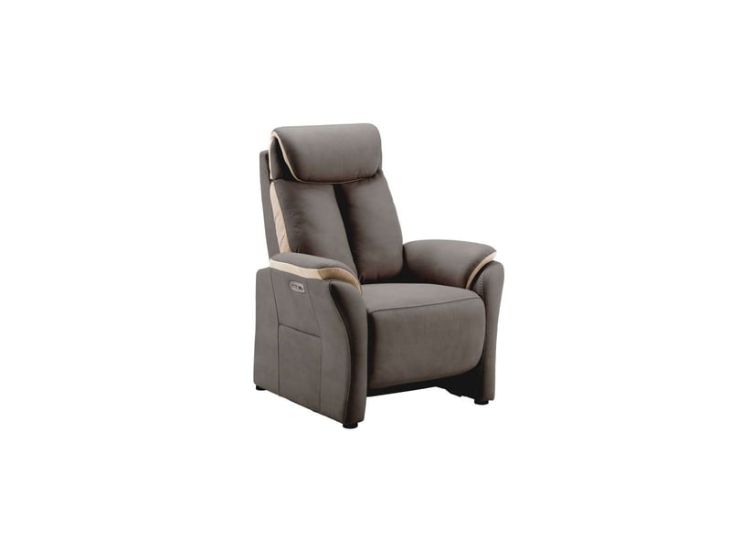  Fauteuil relax électrique new nobuck gris foncé et beige - odeon ODEON - Conforama A