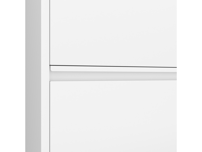 Meuble à chaussures étroit 80x15x109 cm, rangement mural blanc avec 3 tiroirs, optimisation espace entrée et couloir  - Conforama R