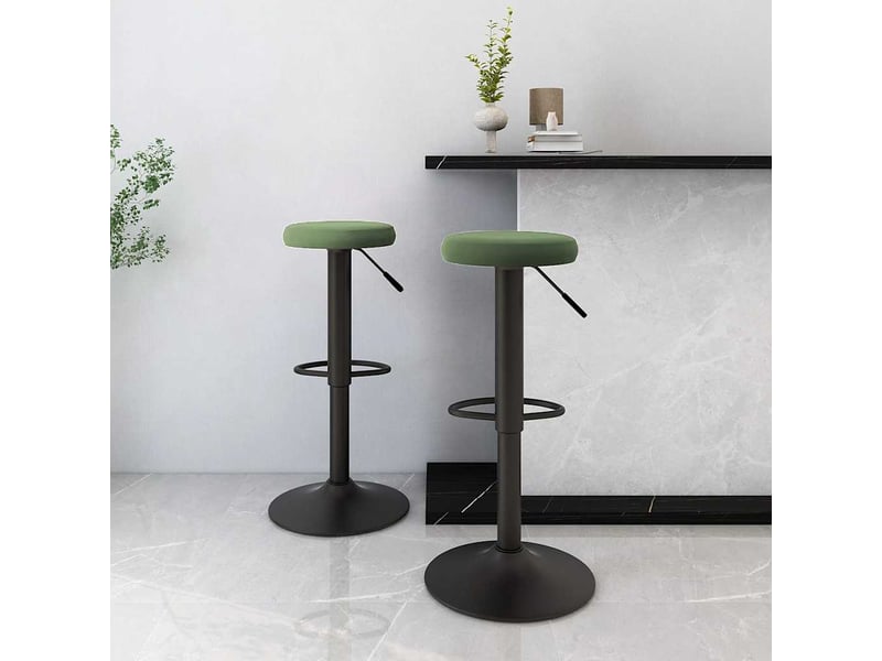  Lot de 2 tabouret de bar, chaise de bar vert foncé velours shl29952  - Conforama B