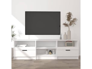 Meuble tv coloris blanc 150 cm <strong></strong>  <strong></strong>