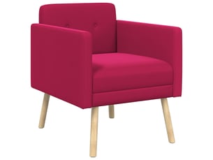 Fauteuil relax manuel VIDAXL  Polyester rouge