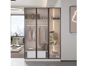 Armoire 3 porte(s) battante 1 tiroir(s) <strong>OKWISH</strong> <strong></strong> coloris blanc largeur 110 cm
