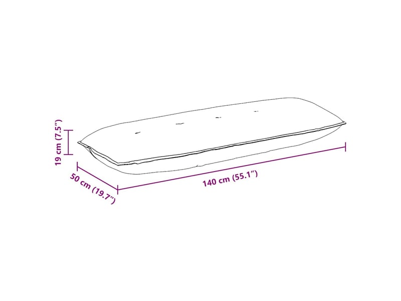  Coussin de dos, coussin de dossier gris clair 140 x 50 cm tissu en velours côtelé cf54654  - Conforama E
