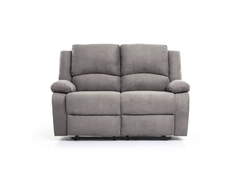 Relaxxo - ensemble canapé relax manuel leo 2 places + fauteuil manuel en microfibre - gris RELAXXO - Conforama E