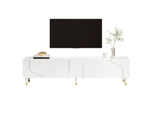 Meuble tv coloris blanc 180 cm   