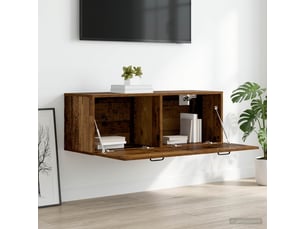 Meuble mural salon bois ancien 100 x 36,5 x 35 cm bois d'ingénierie shl211