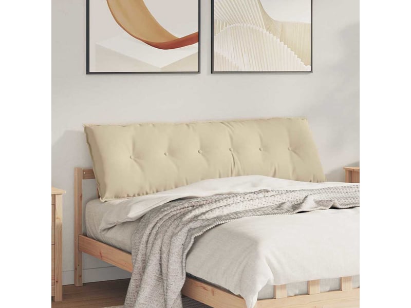 Coussin de dos, coussin de dossier crème 160 x 50 cm tissu en microfibre cf54620 - Conforama B
