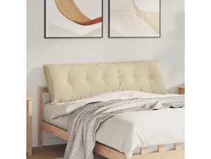Coussin de dos, coussin de dossier crème 160 x 50 cm tissu en microfibre cf54620