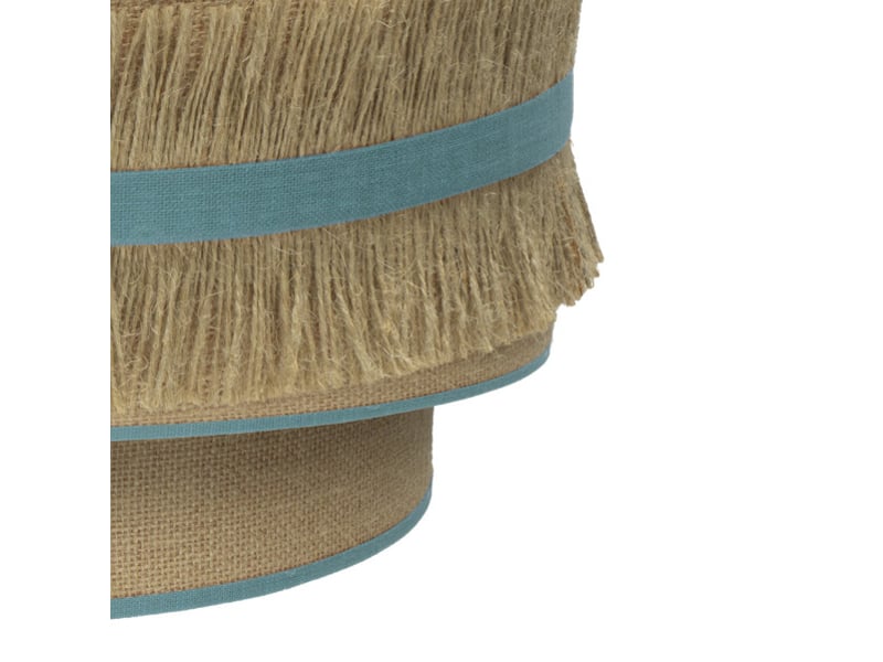 Applique murale fabrilamp natalia toile de jute turquoise e27 17 x 30 x 15 cm 188561048 - Conforama C