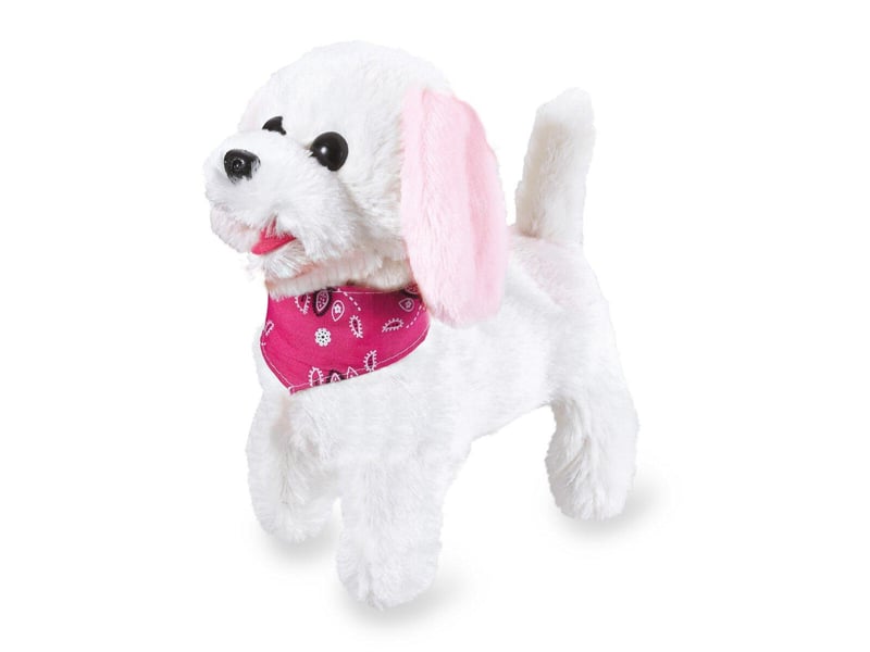 Trixi rc chien en peluche blancrosa 27mhz 460341 - Conforama E