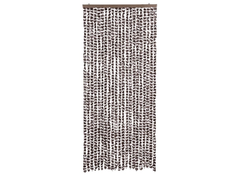  Rideau anti-mouches, moustiquaire marron et blanc 90x200 cm chenille cf43565  - Conforama C