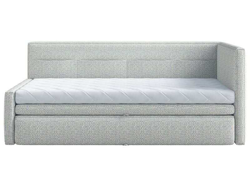  Selsey nesmi - lit rembourré - 90x200 cm - tissu tressé bleu clair Nesmi - Conforama A
