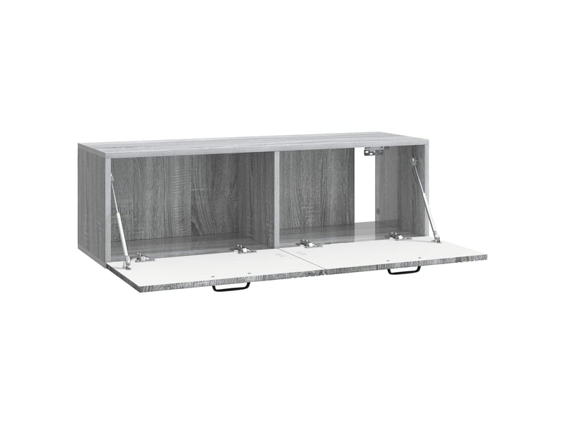  Meuble tv - banc tv - meuble de rangement mural sonoma gris 98 x 31 x 30 cm bois d'ingénierie  - Conforama E