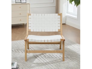 Fauteuil fixe <strong>MODFU</strong> <strong></strong> Résine tressée blanc vendu A l'unité