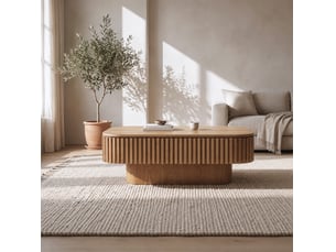 Table basse rectangulaire coloris naturel HAUSS SPOLE - 60 cmx98 cm