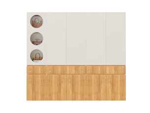 Armoire chambre 225x50x200 cm, avec 10 portes 3 tiroirs, avec étagère d'angle grand placard de rangement, mdf style scandinave moderne, bois