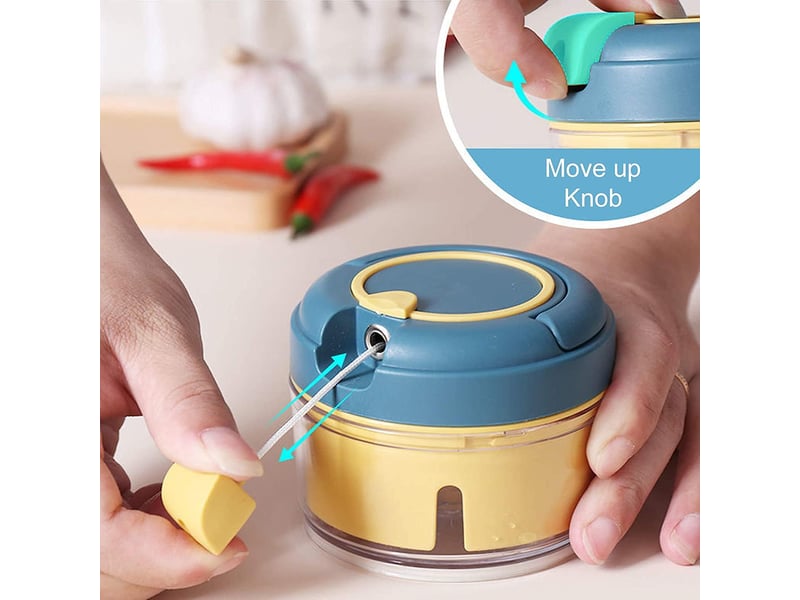  Coupe ail manuel, mini hachoir à légumes, machine à hacher viande et ognons  - Conforama D
