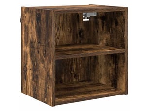 Meuble de rangement cuisine, armoire suspendue chêne fumé 40x29,5x40cm