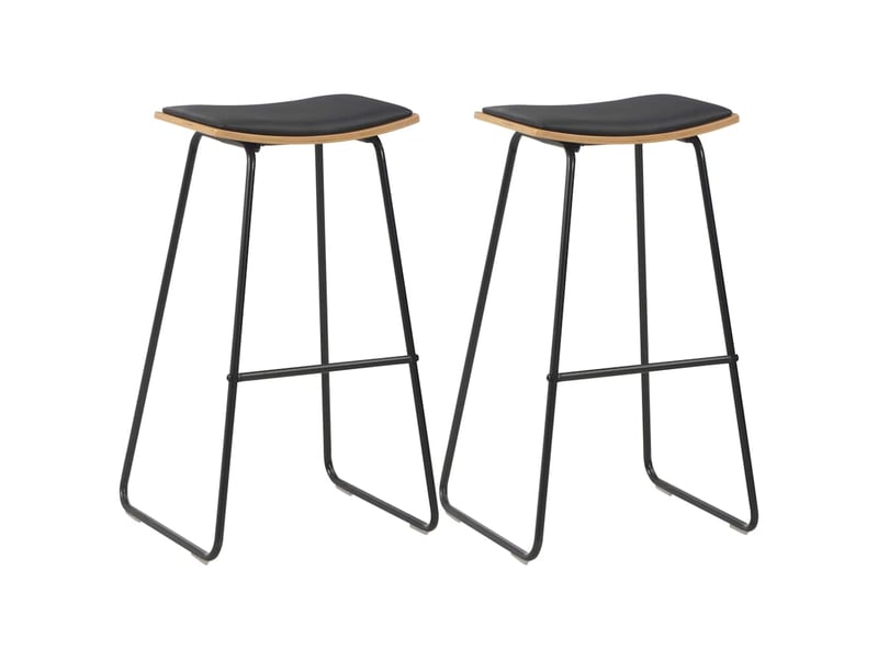  Lot de 2 tabouret de bar, chaise de bar noir similicuir shl3526  - Conforama B