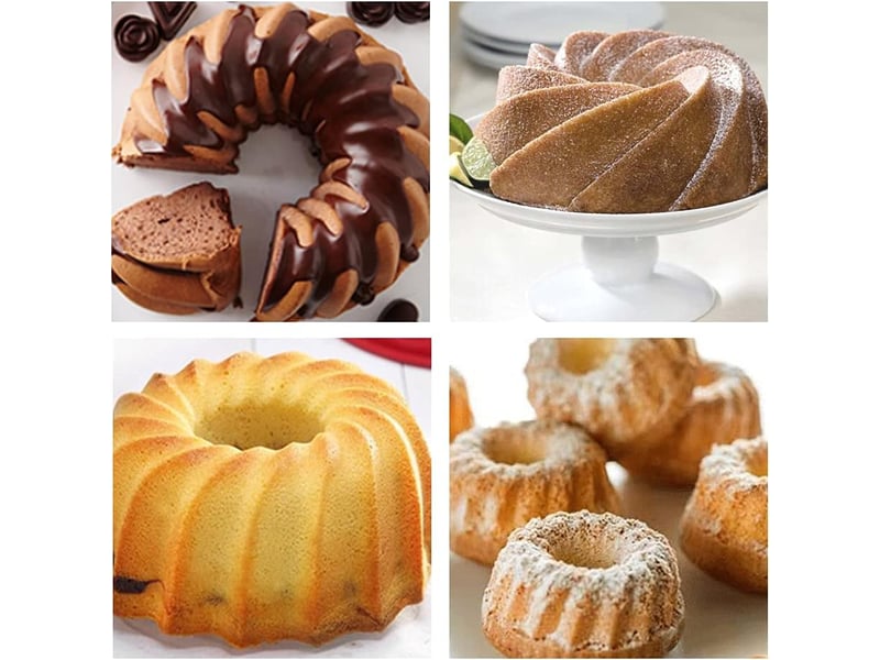 Moule à kouglof en silicone,2 mini moule à kouglof,mini beignets moule avec revêtement antiadhésif,moulle en silicone patisserie pour muffins Cake tin - Conforama D