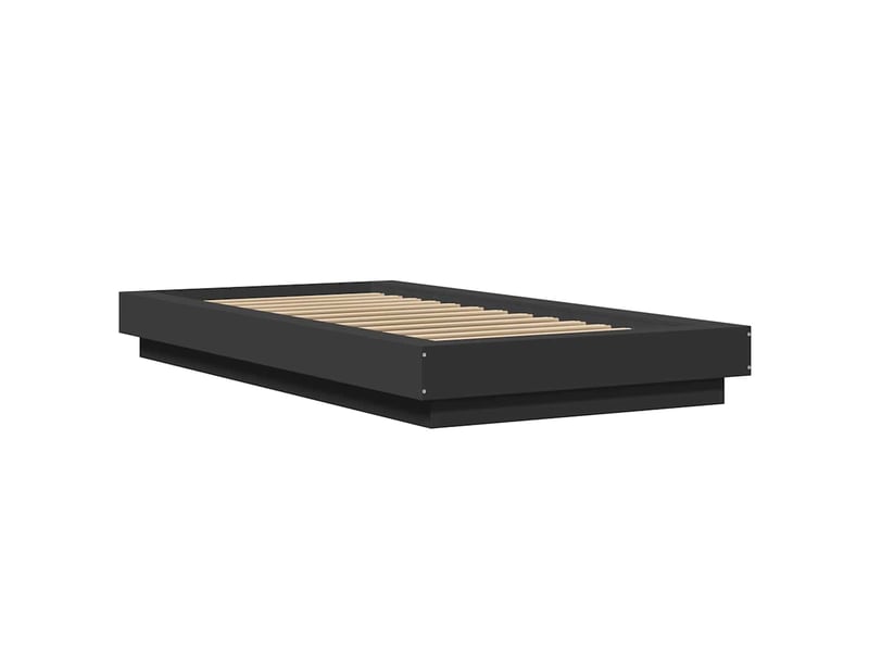  Lit simple- lit adulte -  cadre de lit sans matelas noir 100x200 cm  - Conforama B