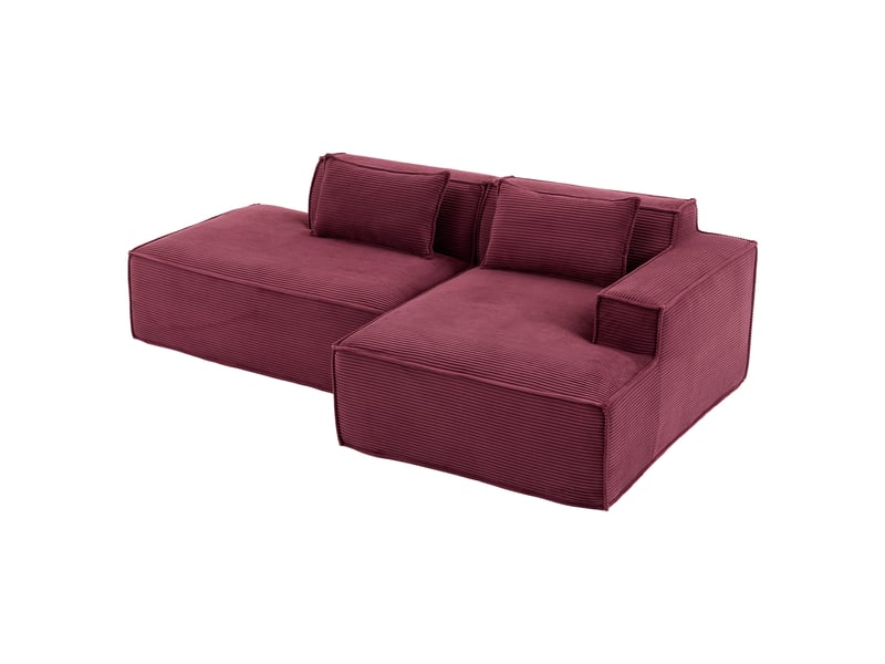  Canapé 3 places en tissu avec 2 coussins, assise ressorts ensachés et mousse haute densité, design épuré  - Conforama A