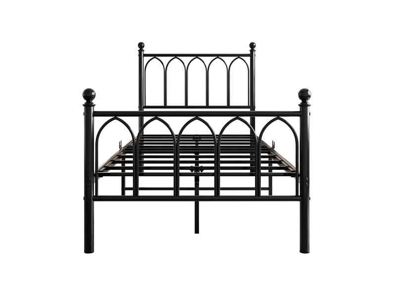Modenvie lit simple 90x200 cm - avec led, ports usb et rangement sous le lit, sans sommier - noir - Conforama A