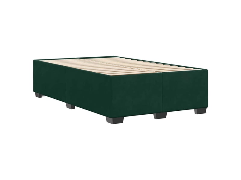  Lit double- lit adulte -  cadre de lit sans matelas vert foncé 120x190 cm velours  - Conforama B