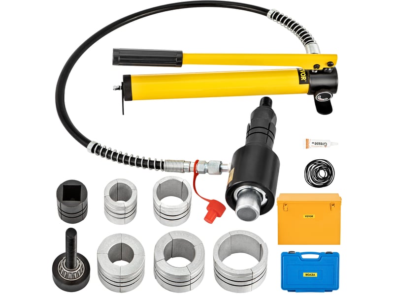 Extenseur de tuyau deechappement hydraulique, taille 1-58 a 4-14, civiere tuyau hydraulique manuelle 10 t 4 matrices 2 etuis de rangement pour tubes cuivre et aluminium reparation automobile  - Conforama A