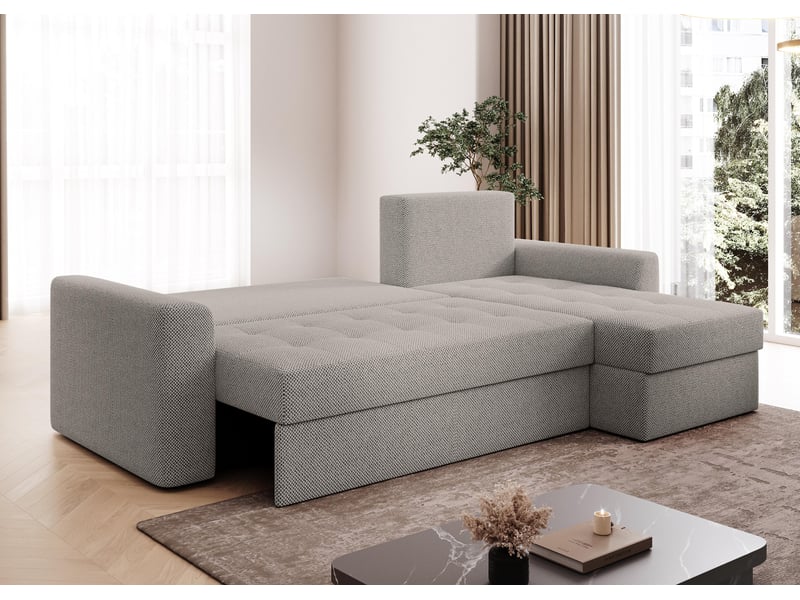  Canapé d’angle karaman 238 cm beige convertible avec coffre Karaman - Conforama D